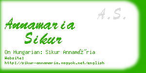 annamaria sikur business card